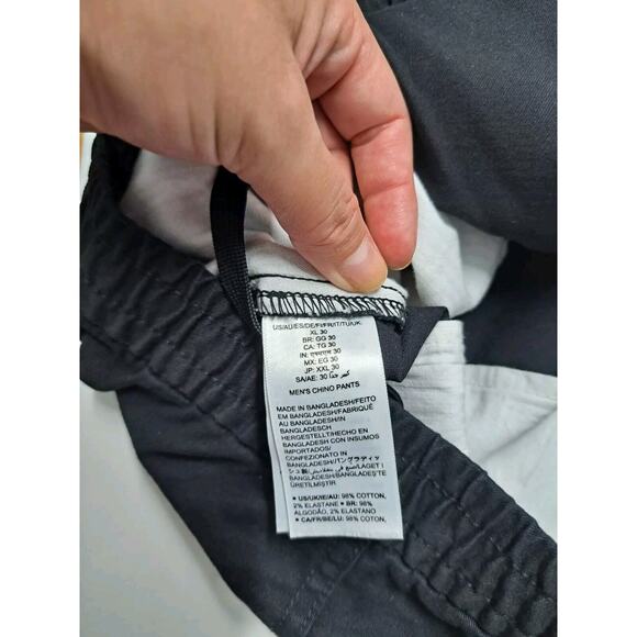 Amazon Men's Tapered Fit Elasticated Waist Chino‎ Pant, Black Size XL 30" - Picture 11 of 11